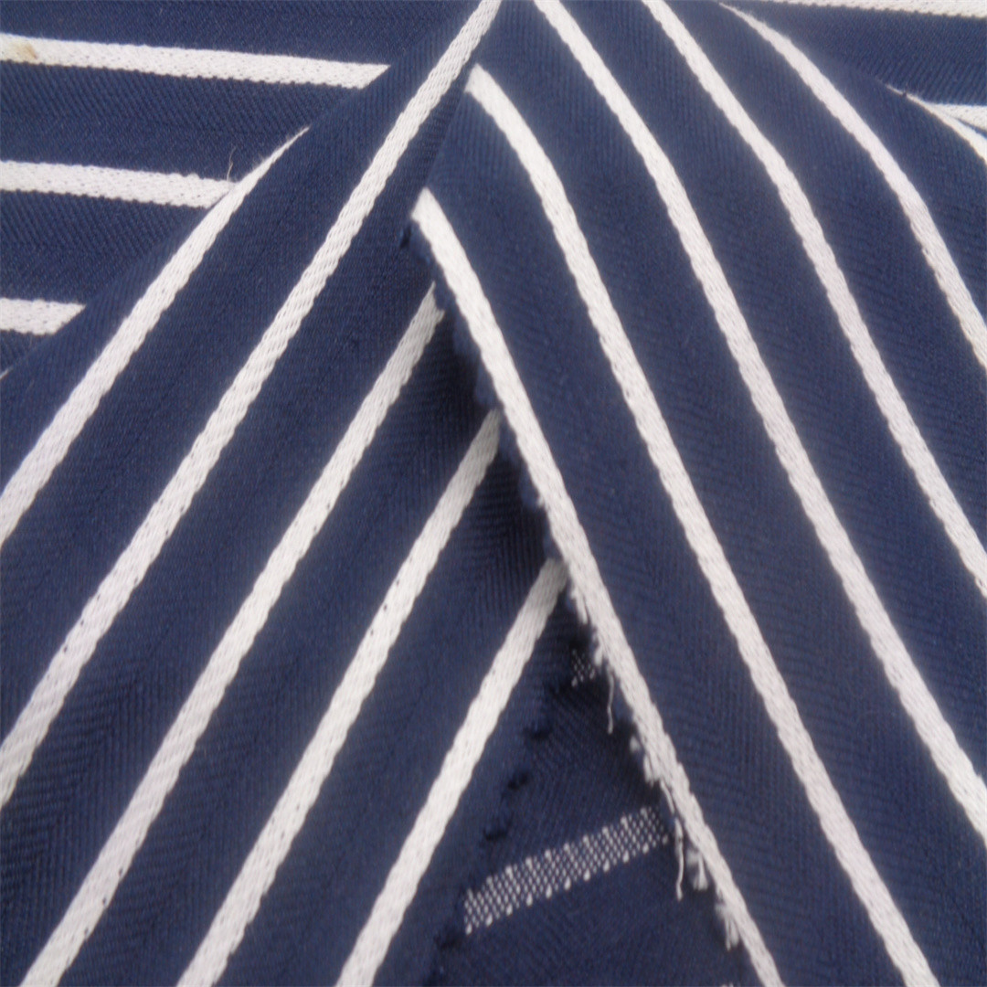 Stripe 30% Linen 70% Cotton Home Textile Blended Fabrics 247Gsm 150CM Anti Bacteria