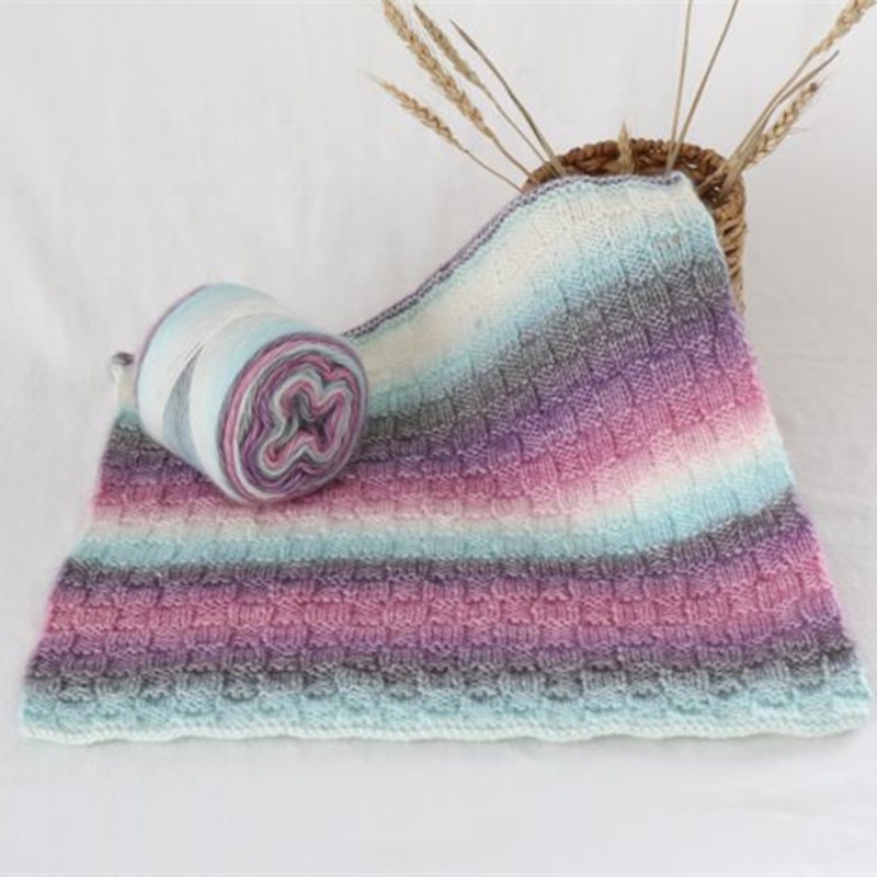Dyed Flag Yarn Crochet Cotton Acrylic Blend Yarn Hand Knitting