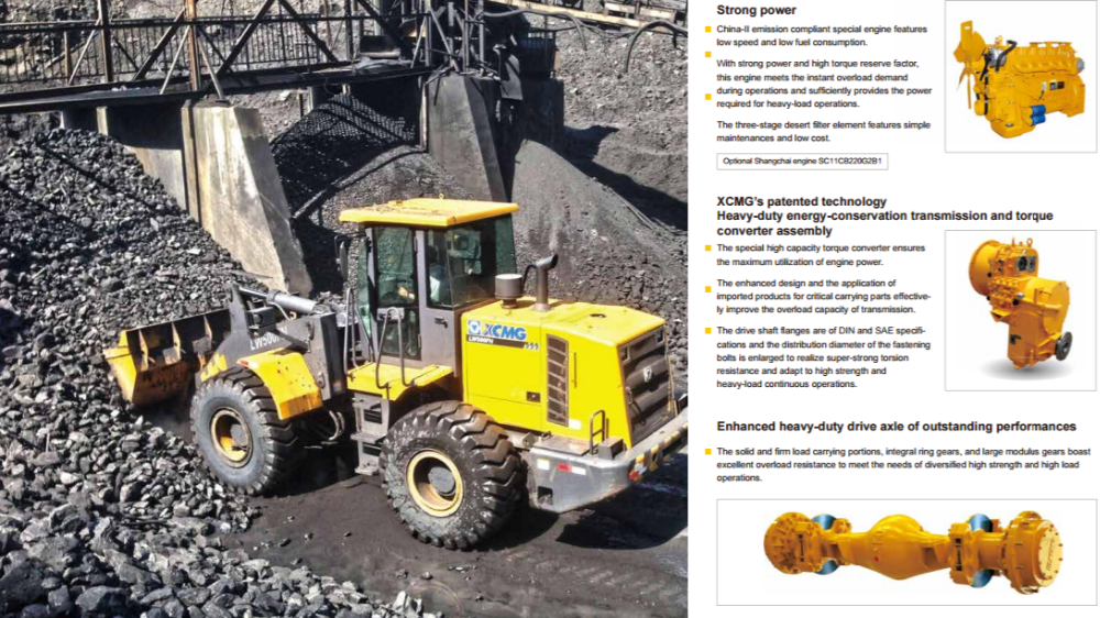 XCMG Articulated Wheel Loader / Medium Wheel Loader Color Can Optional