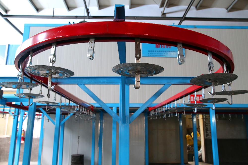 High Efficiency Automatic Powder Coating Line Eco Friendly Powder Coating Conveyor Systems