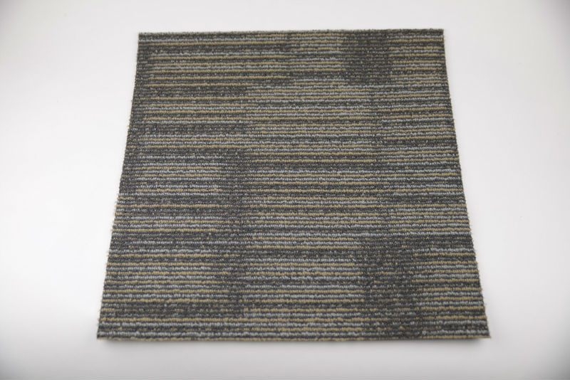Striped multi level loop fireproof Nylon carpet tiles for office