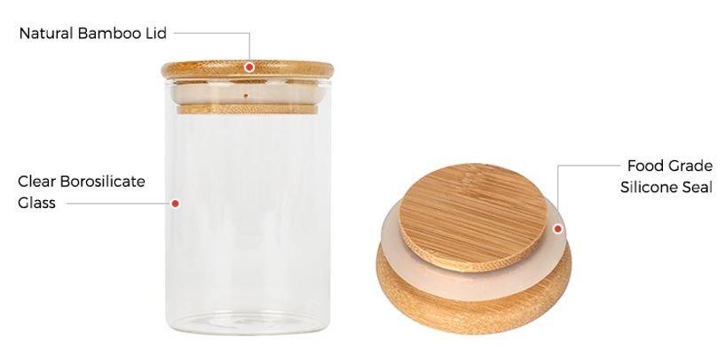 High Temperature Resistance Glass Jar High Borosilicate Glass Jar Packaging