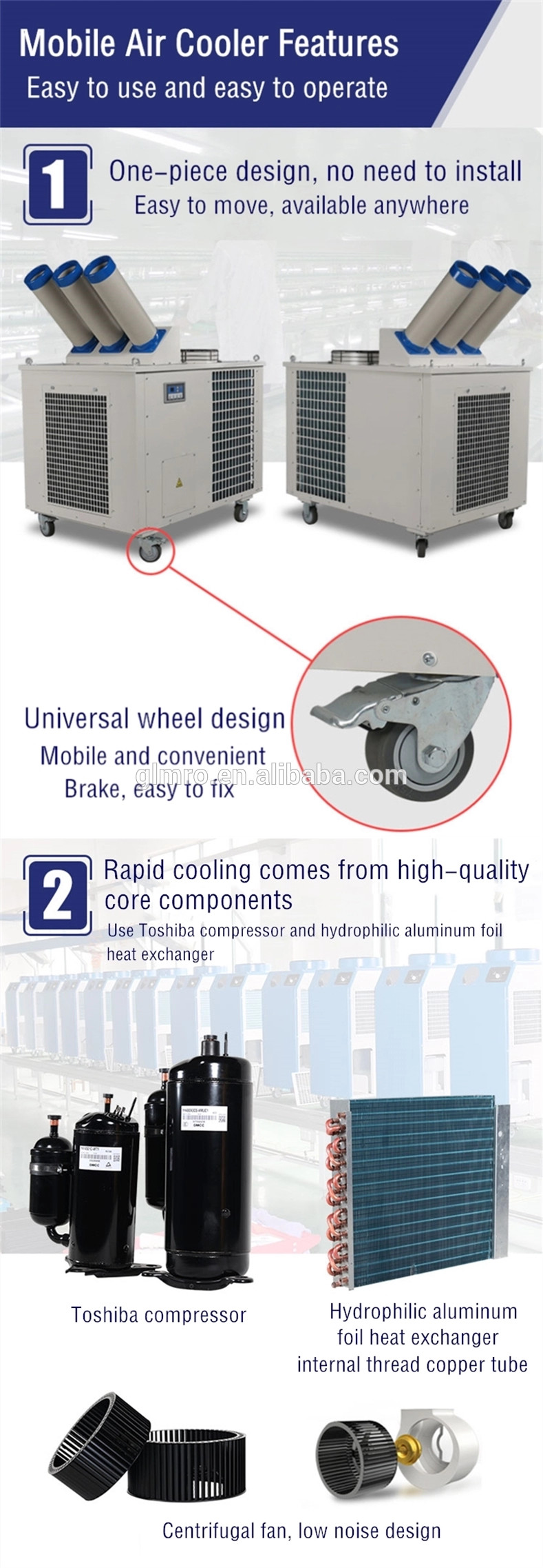 15000W 51100BTU Portable Tent Air Conditioner Cooler