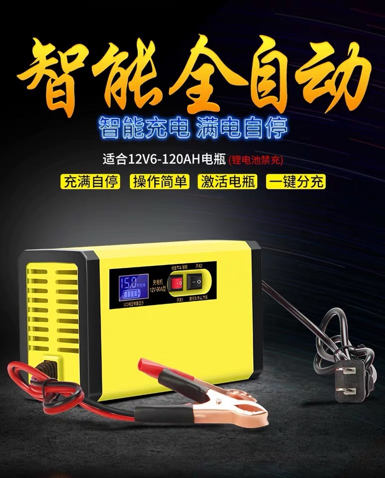 12v 24v Lifepo4 Intelligent Car Battery Charger Smart Two Types