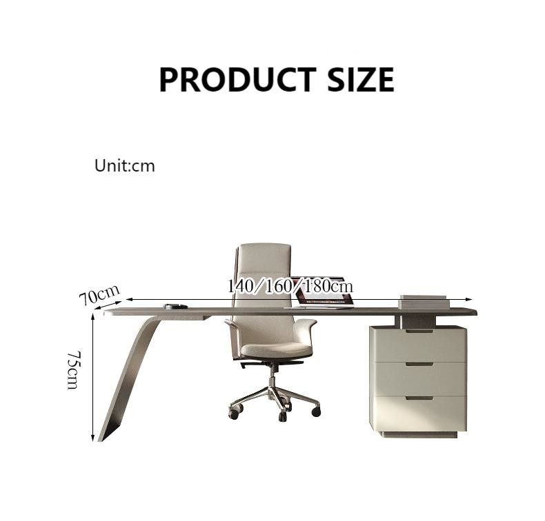 Metal High Grade Boss Computer Desk Multi Shelf Locker Study Writing Desk