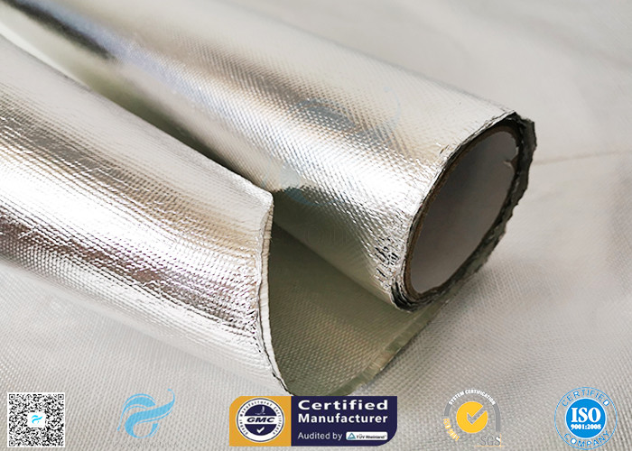 Waterproof 880g Light Reflect Silver Coated Fabric High Temperature Adhesive