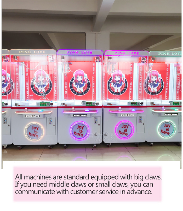 Indoor Toy Crane Claw Machine Coin Operated 90W For Kids