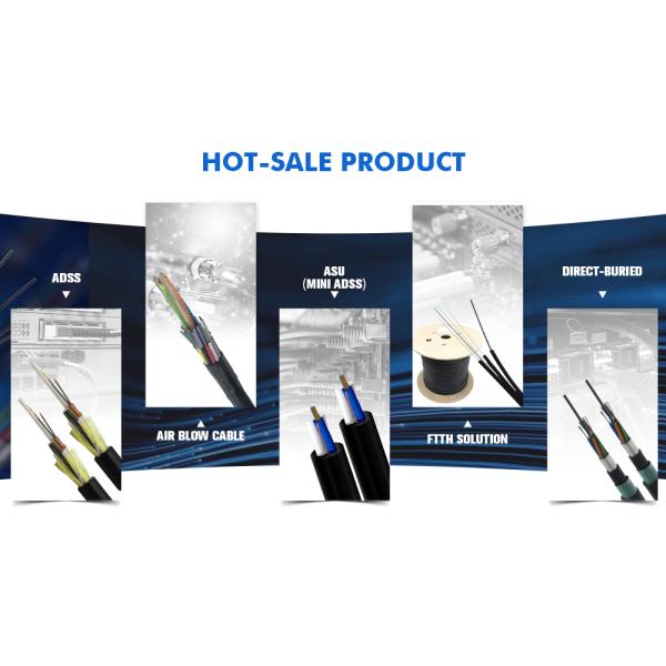 96 Core ADSS Fiber Optic Cable Single Mode 100m 200m For Transmission Line