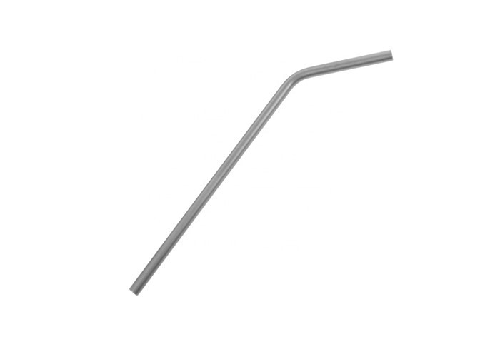 Bent Long Shape Titanium Drinking Straws Durable With Cleaning Brush Lightweight