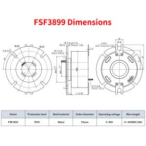 Buy cheap IP65 Large Diameter Flange Waterproof Slip Ring Aluminum Alloy Anodized Shell product