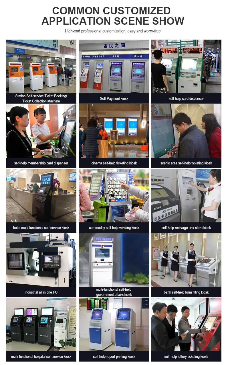 Touch Screen Cash Payment Kiosk Self Service Terminal