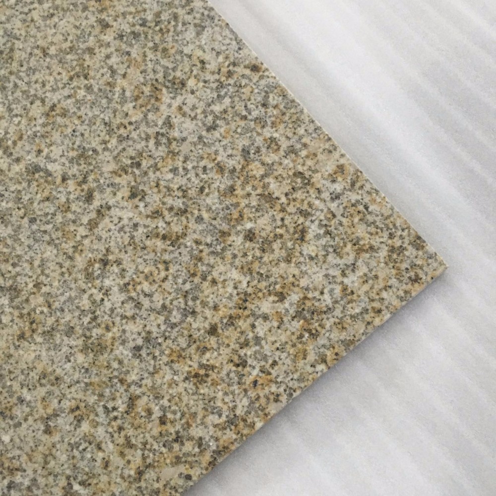 Yellow 100% Natural Granite Tiles For Kitchen Countertop Available Custom