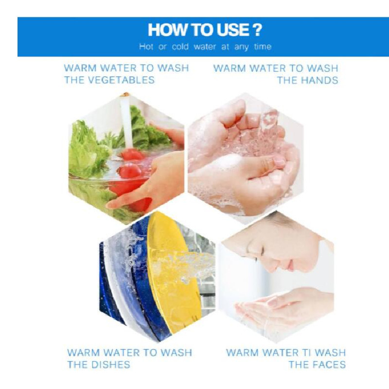 ABS Instant Digital Electric Hot Water Tap Touch Sensor 220V ROHS For Kitchen Sink