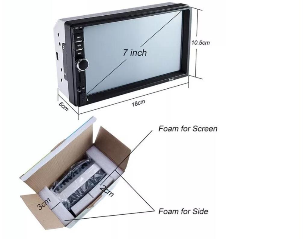 Universal Motion Activated Dashcam Navigator 7.0 Inch Ips Screen Car DVR FM DVD Player