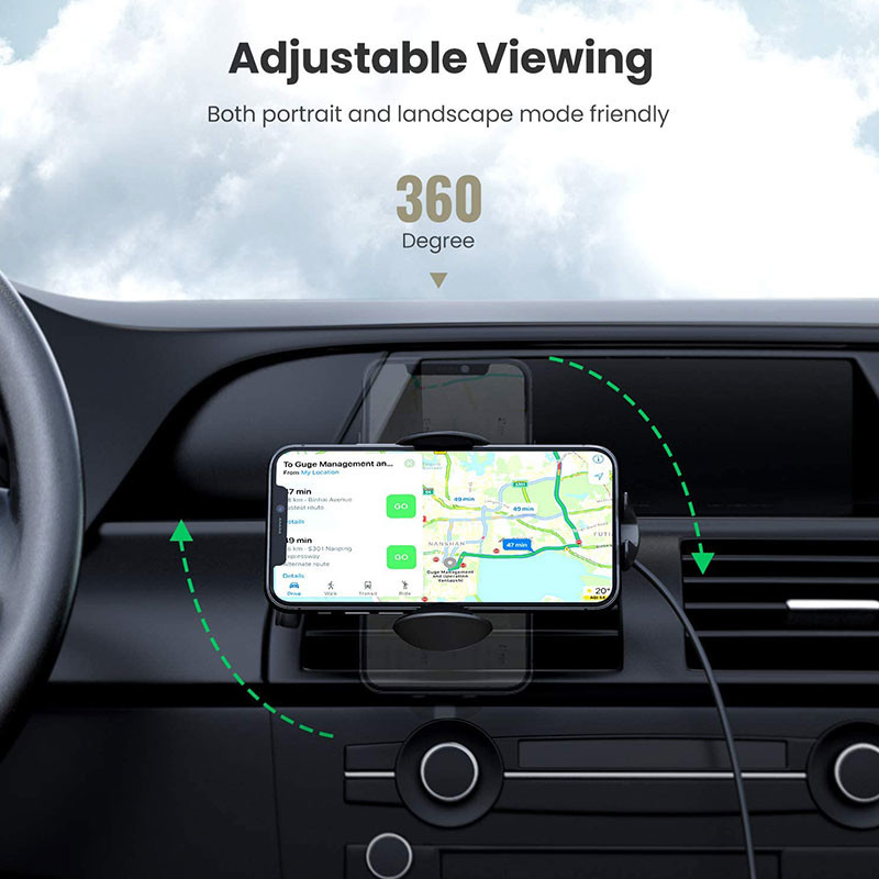 9V 2A thick 1.5cm Phone Wireless Charger Car Mount ABS Magnetic
