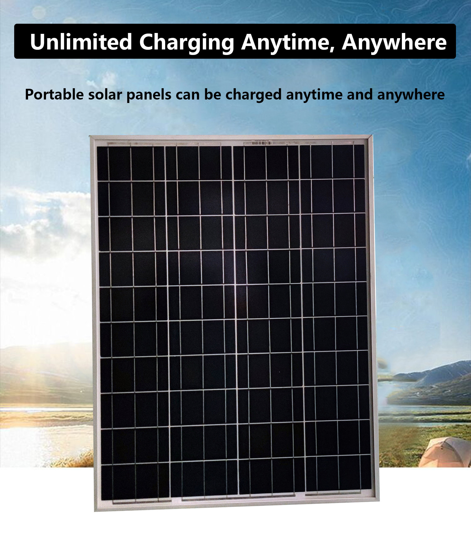 500W Portable Solar Power Station Kits With On Board Charging Micro Inverter