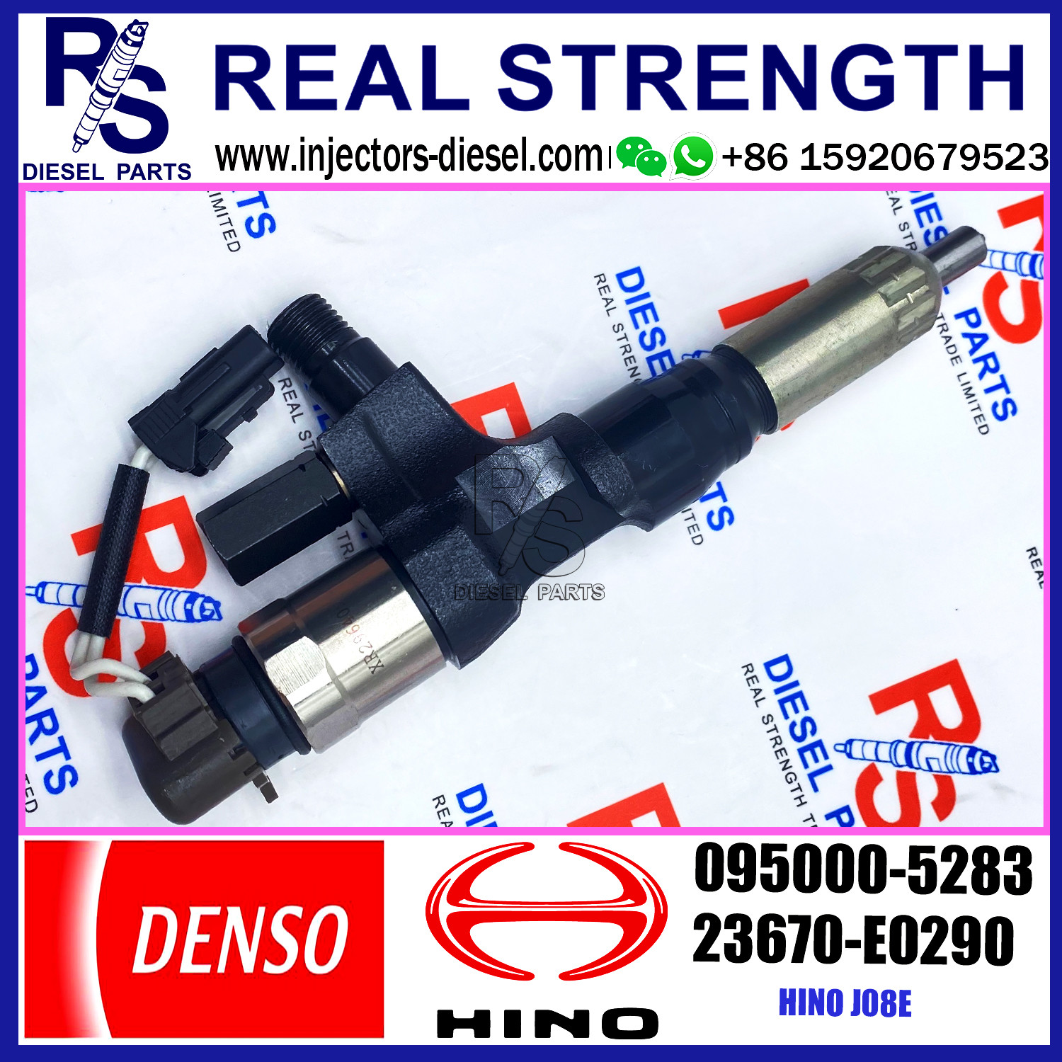 Original fuel injector 095000-5280, 095000-5283, 095000-5284 23670-E0291, 23670-E0290 for HINO J08E