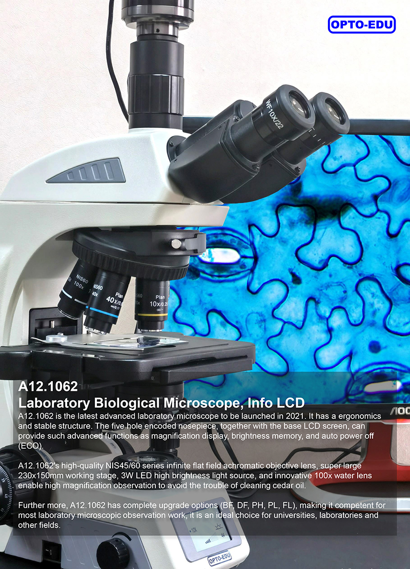 Opto-Edu A12.1062 Binocular Lcd Laboratory Biological Microscope