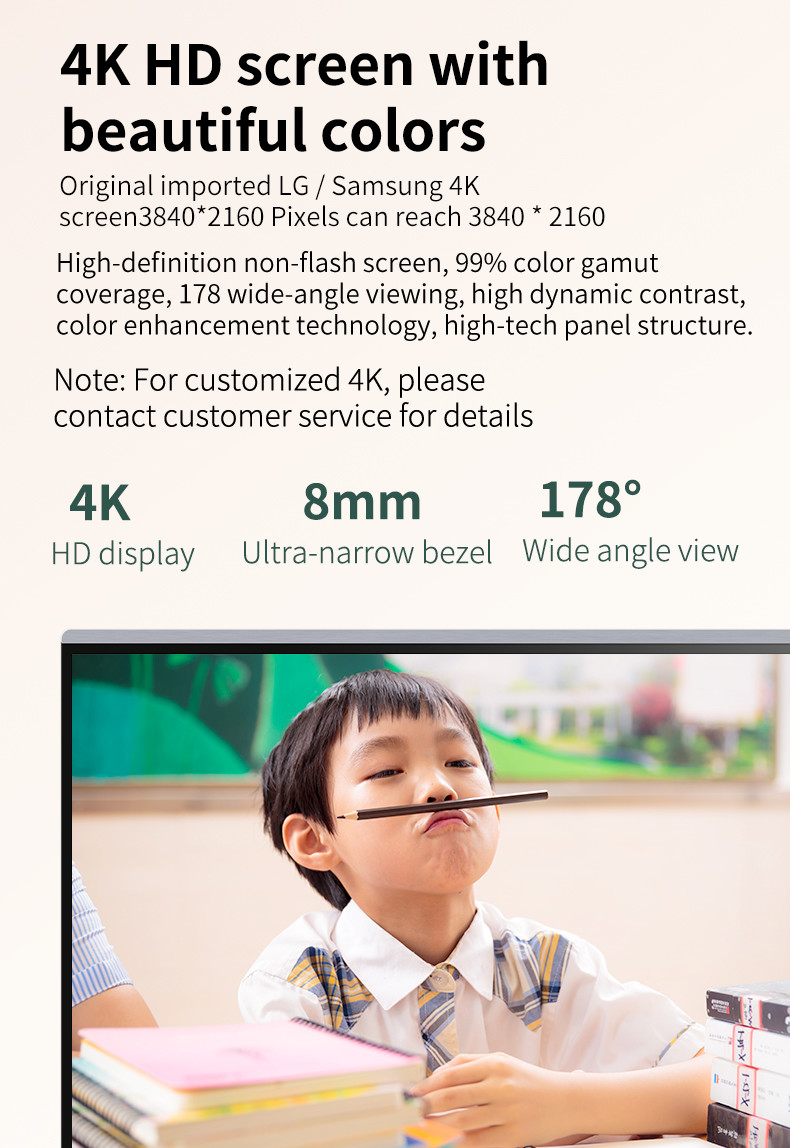 65 '' Big Indoor Education Interactive Whiteboard Touch Advertising LED Display