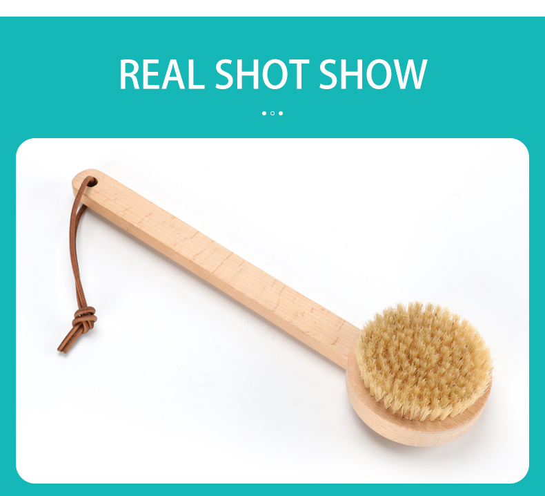 Body Brush Vegan Round Natural Skin Dry Massage Shower Brush for Spa