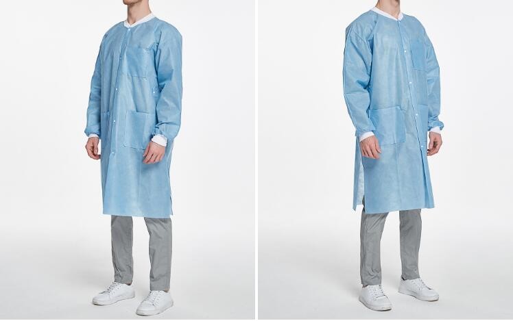 Disposable Laboratory Coat, Dental supplies, Nonwoven Disposable PP White Lab Coat Non Woven For Kids Or Adults