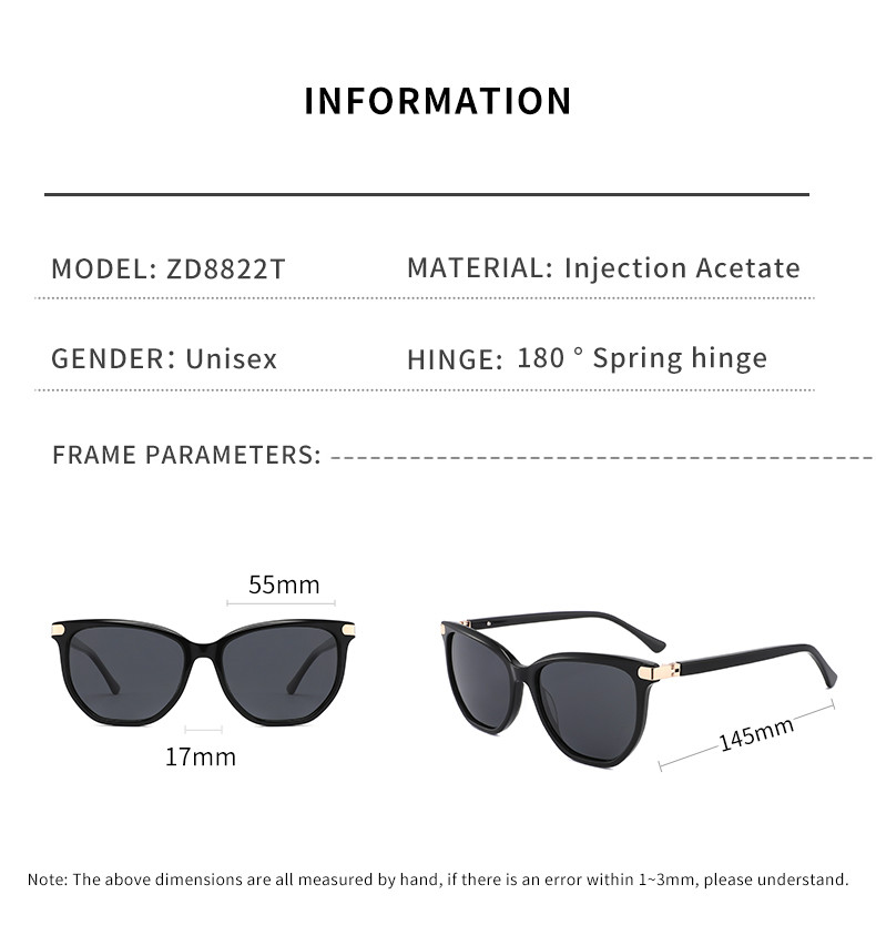 Women'S Cateye Sun Glasses Acetate Shades UV400 Protection 180° Flexible Hinges