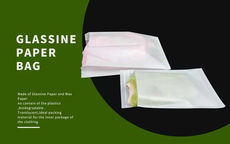 Semi Transparent Glassine Paper Bag Eco Friendly Biodegradable Grease Resistant