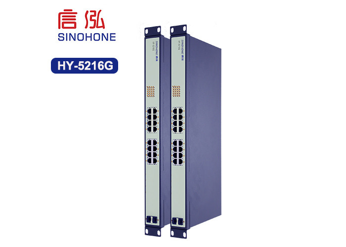 Industrial Unmanaged Fiber Switch , 16 Port Ethernet Switch 12 ～ 48 V DC