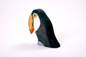 China Crack Resistant Handmade Wooden Animals Wood Bird Figurine Art Statue on sale
