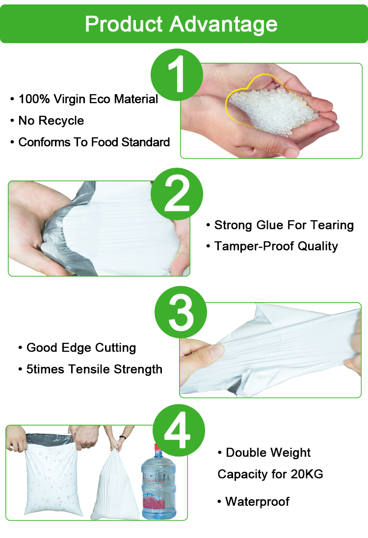 Clothing Pouch Corn Starch Envelopes 100% Biodegradable Mailing Post Eco Mailers Shipping Delivery Bags Natural Supplies