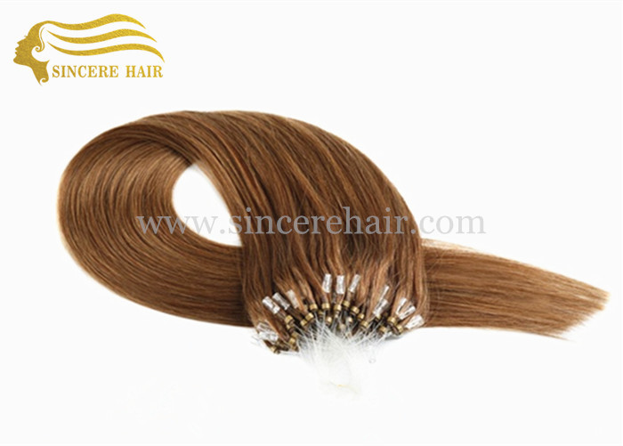 55 CM Micro Ring Hair Extensions - 22" 1.0 G Brown Micro Links Loop Hair Extensions For Sale