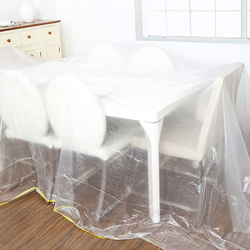 Waterproof Garment Cover Clear Plastic Cover Sheets For Ultimate Furniture Protection