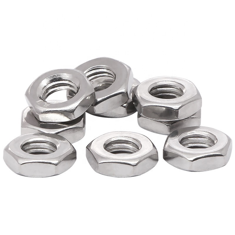 Hexagon Head NXF GB5170 D6 M6-M30 Plain Duplex Stainless Steel 2205 Thin Nut for Water Treatment Applications