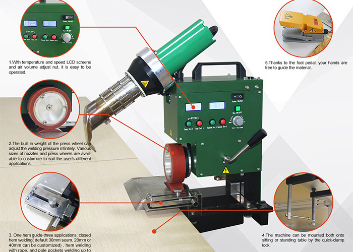 Roofing Waterproof Coiled Material 2.3kw Table Spot Welding Machine For Swimming Pool