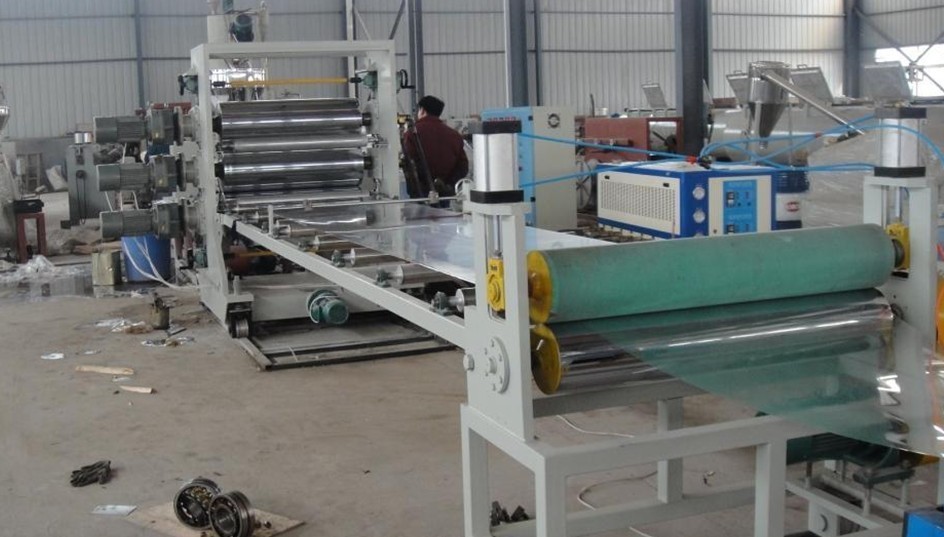 Wooden Plastic Product Pvc Sheet Extrusion Line / Machine Fully Automatic