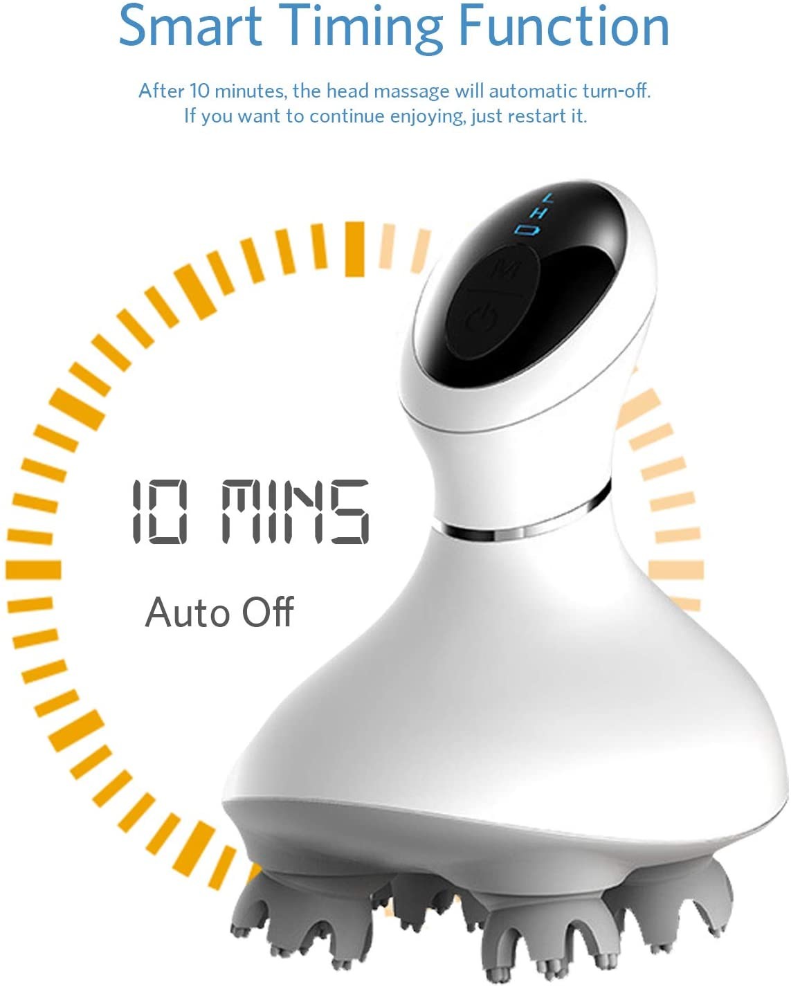 USB Charging 3d Kneading Head Scalp Massager ROHS Approved