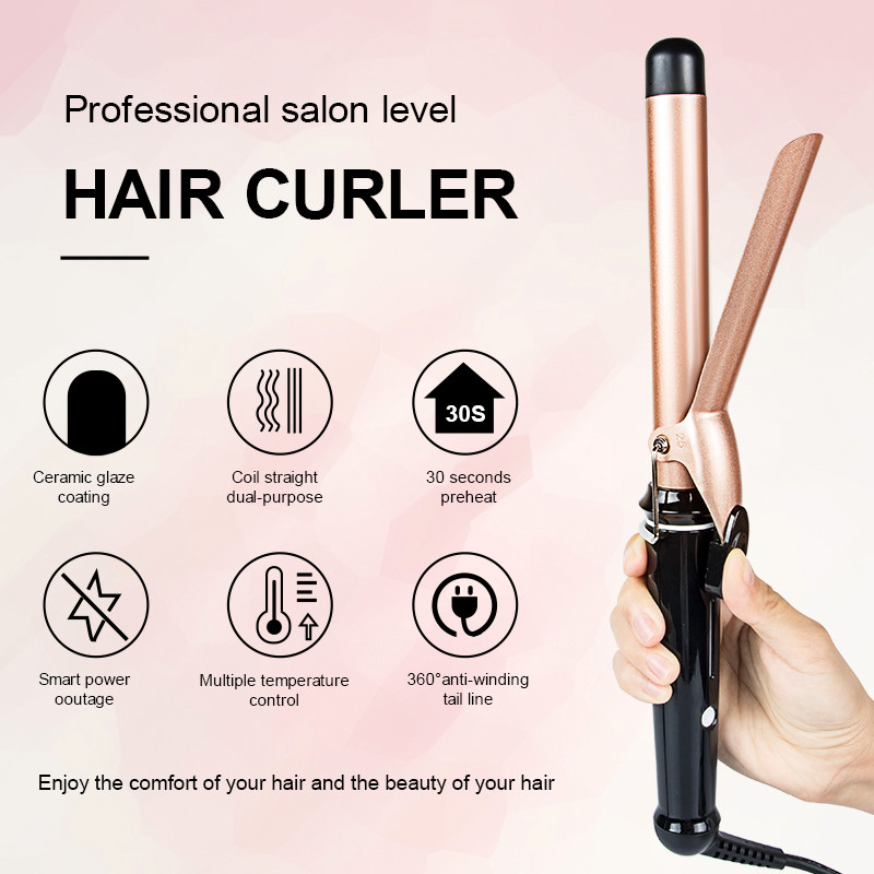 OEM Professional 65W Ceramic Hair Curler 2 In 1 Straightening Curling Iron