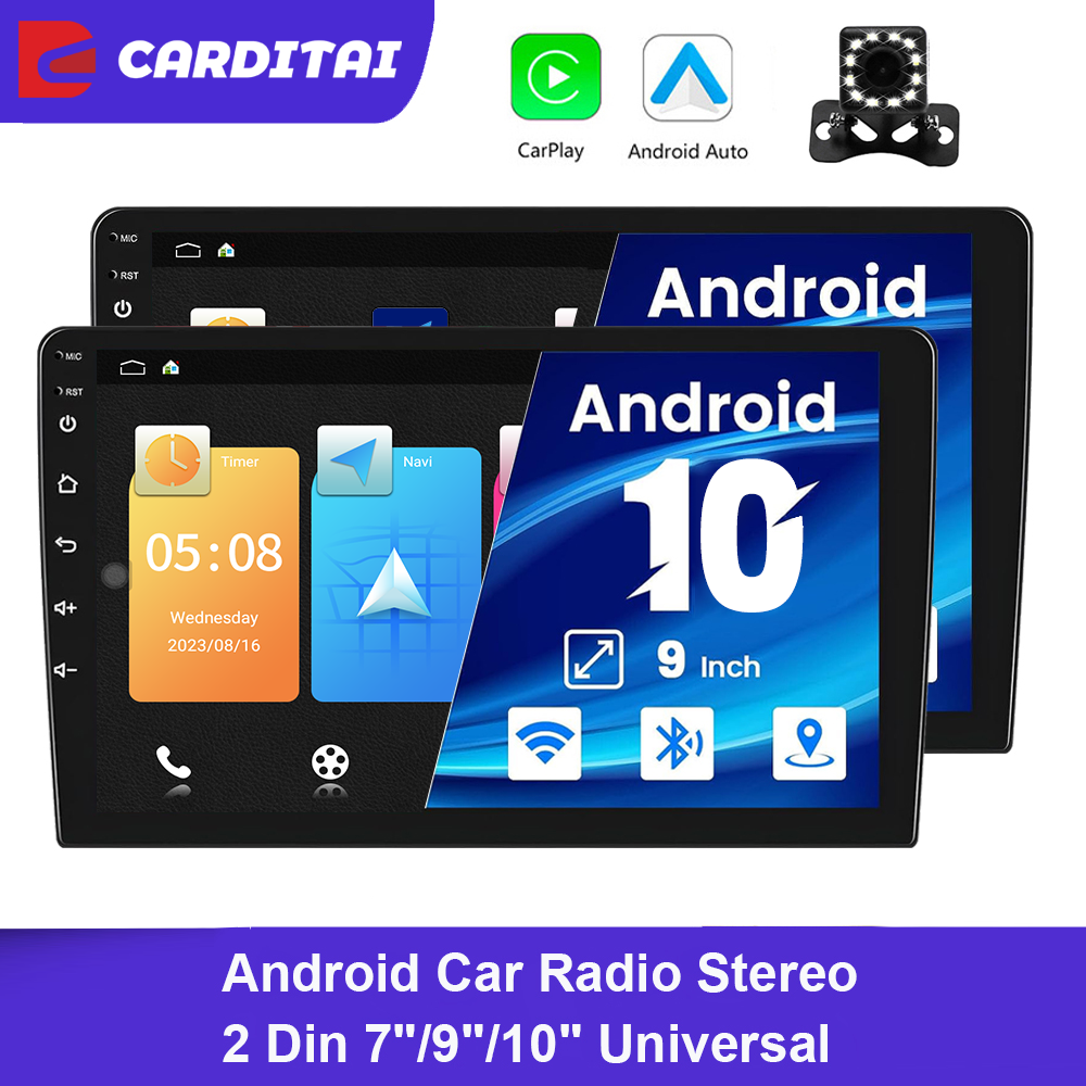 High Resolution 9" Android 10 Car Audio Radio Stereo with GPS WIFI IPS Car Screen
