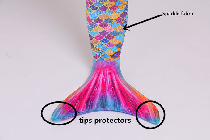 Breathable Childrens Mermaid Tails , Girls Mermaid Tail Swimsuit Princess Costumes
