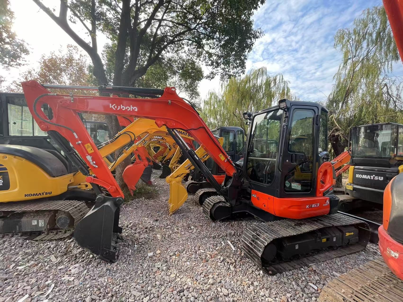 Repaint Color Used Kubota KX163-5 Mini Crawler Excavator In Excellent Condition/Kubota excavator With EPA Engine And Swing Arm