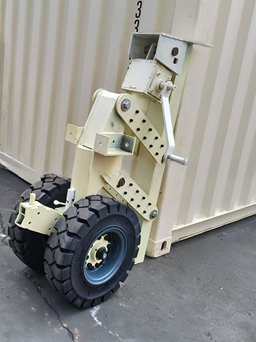 15tons 30tons 4pcs Rubber Super Shipping Container Lifting Caster with Twistlock Office Building Upgrade Projects in Grey