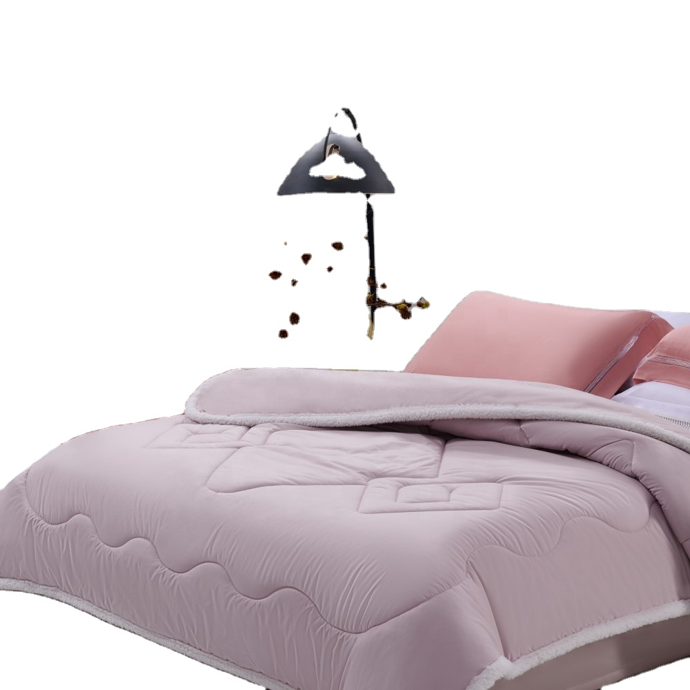 Materials Antibacterial Australian Wool Quilt Core Bedding Set with Solid Pattern