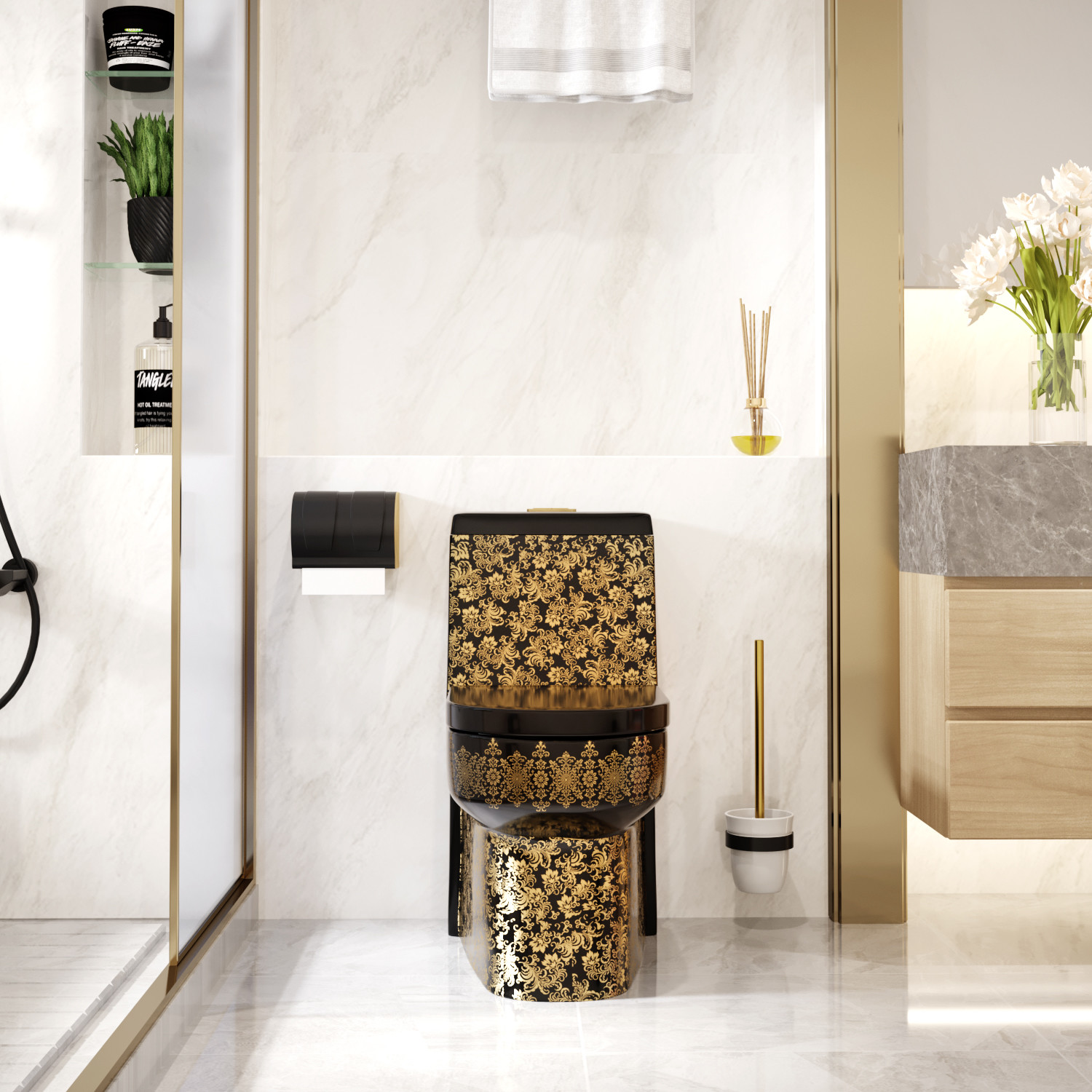Floor Mounted 3L 6L 1 Piece Comfort Height Toilet Super Swirl Flush