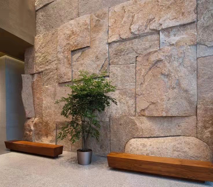 Faux Polyurethane Stone Panels 4x8 Pu Texture Wall Panel Home Decoration Cultural