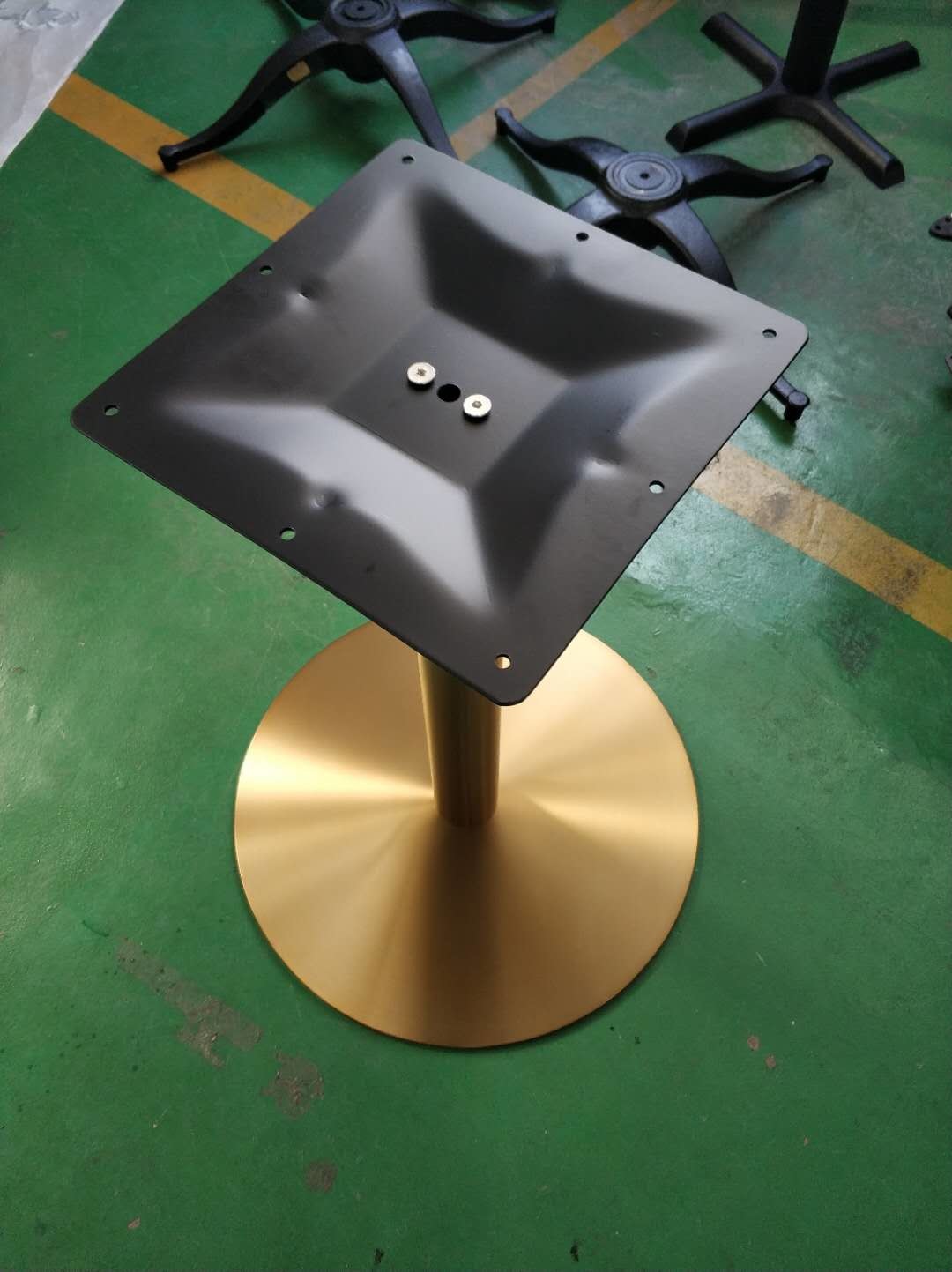 Stainless Steel Table Legs / Hospitality Table Base With Copper Finish 2109-GD