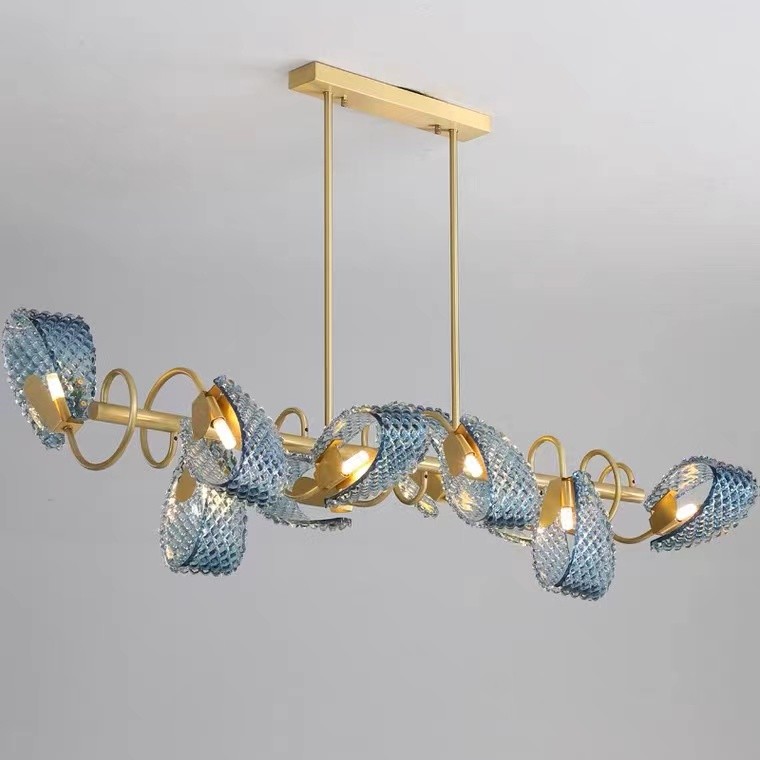 Luxury Hanging Fixture Firework Pendant Lights Led Lighting Modern Flower Glass Chandeliers And Lamps