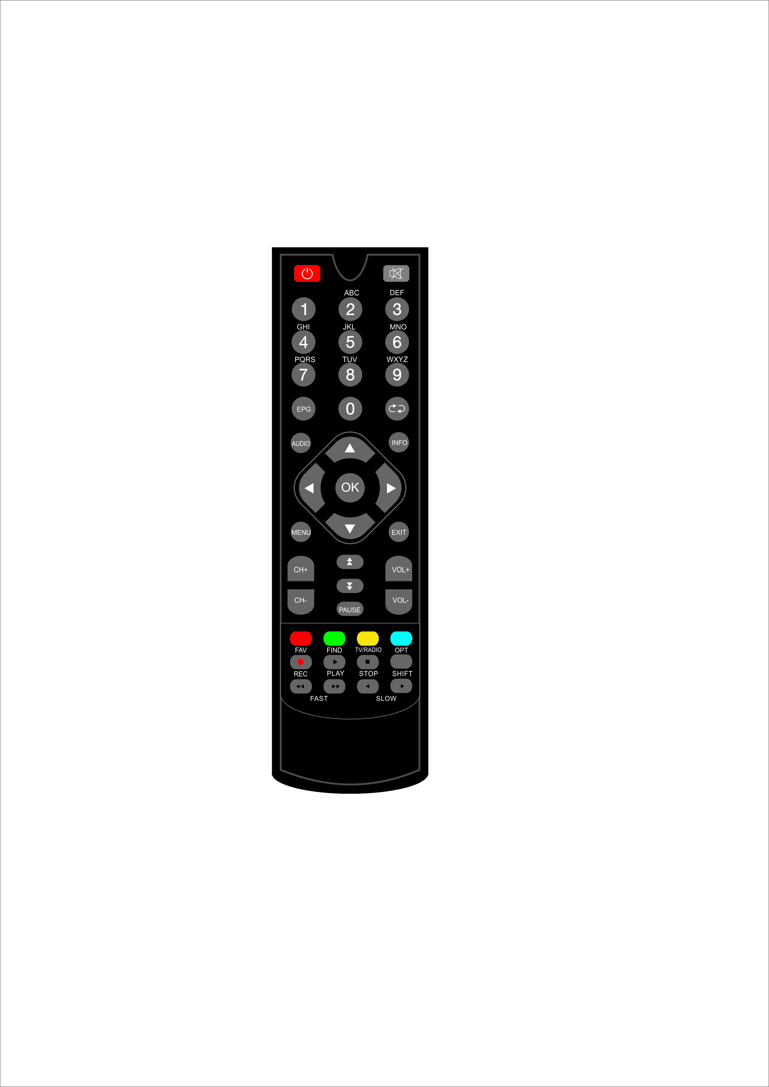 Super Sensitivity IpTV Remote Control Nice Reception Range High Launching Tube