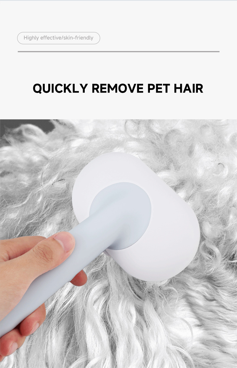 Hair Dematting Pin Comb Pet Grooming Kit Self Cleaning Slicker Brush Shedding Tool