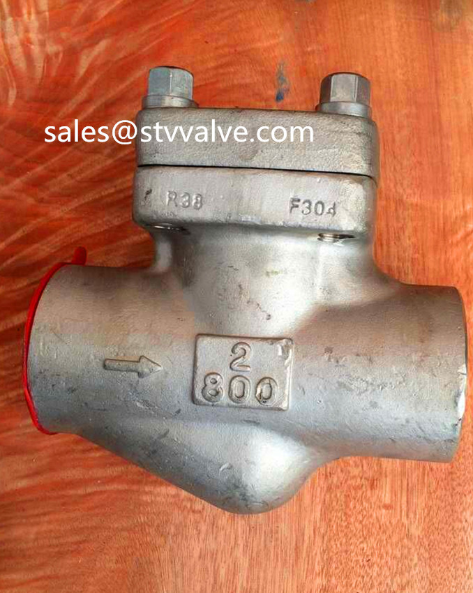 China Welded Bonnet Piston Check Valve manufacturer, Stv provides Piston Check Valve, body ASTM F304L, 304 TRIM, 800 LB