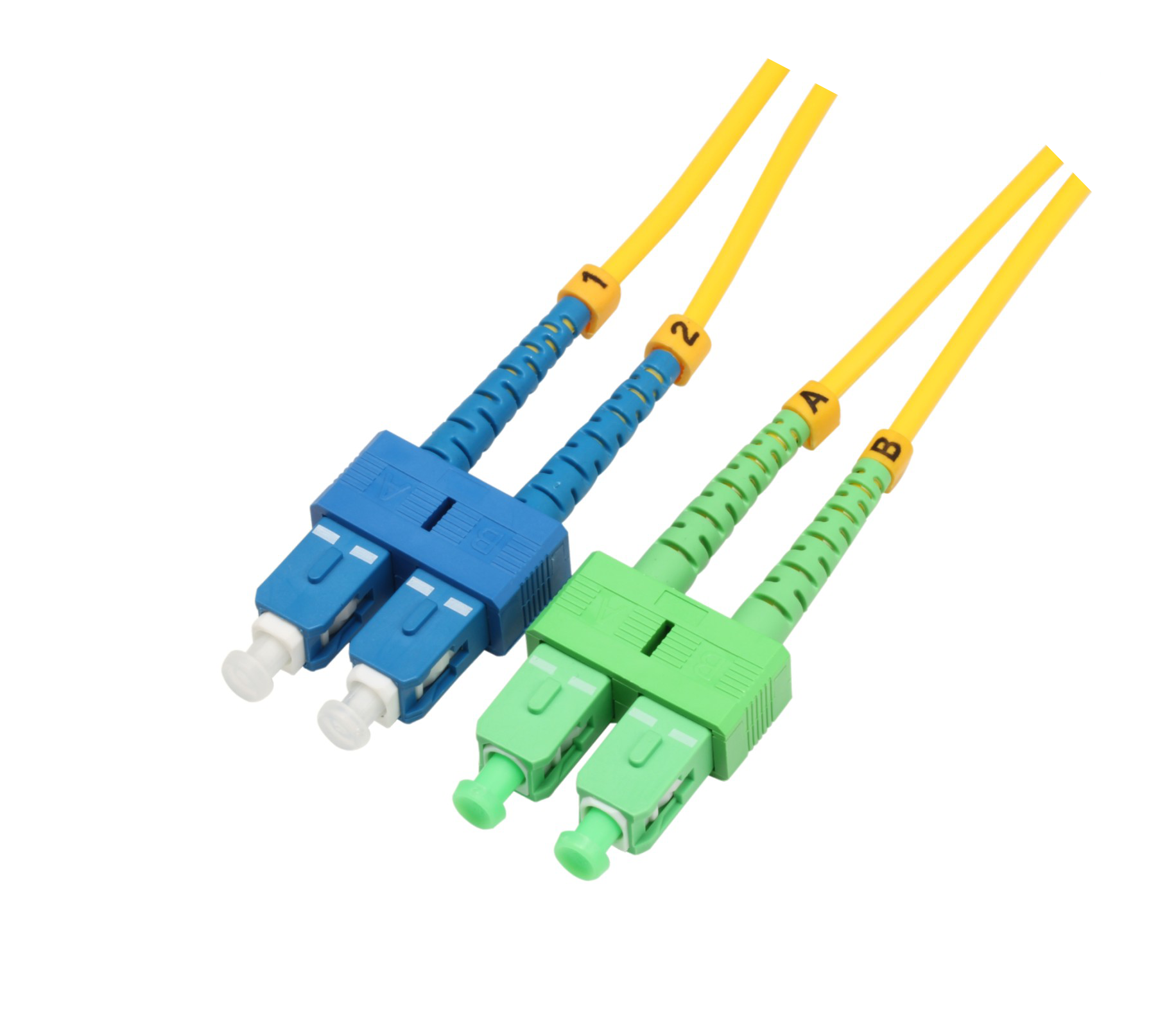 16ft CATV Simplex Fiber Optic Patch Cord SC UPC To FC UPC Single Mode LSZH 1